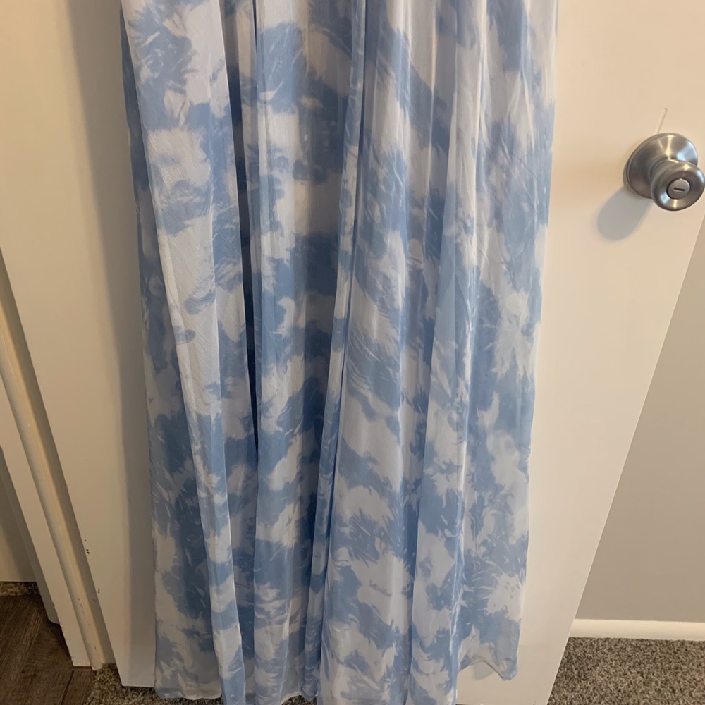 Being With You Light Blue Tie-Dye Maxi Dress - Picture 3 of 6